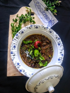 A picture of Beef Stew Pakistani Style.