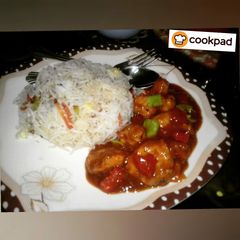A picture of Prawn Manchurian.