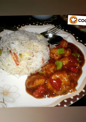 A picture of Prawn Manchurian.