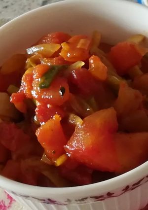 Una foto de Guiso de Tomate y Ajo porro