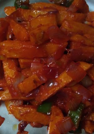 चिल्ली पोटैटो (chilli potato recipe in Hindi) रेसिपी मुख्य फोटो