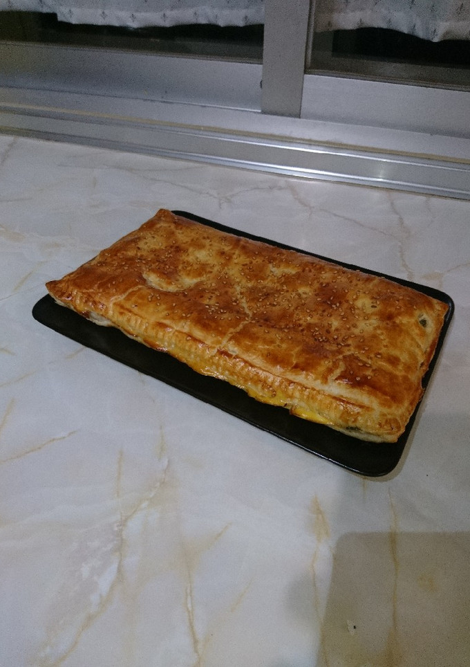 Una foto de Hojaldre de espárragos jamón y queso