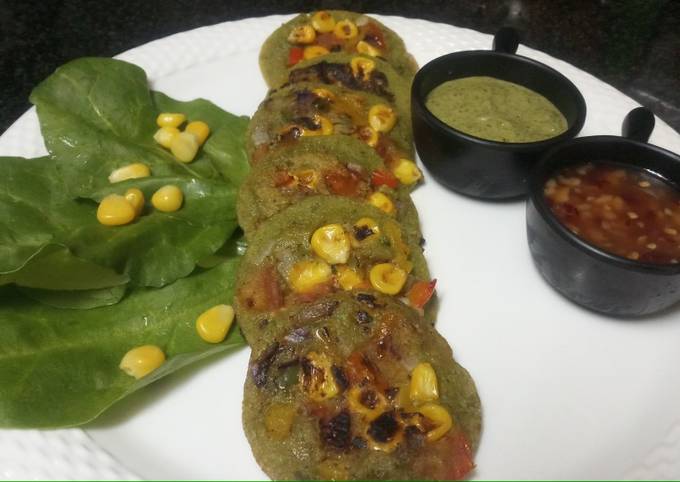 Recipe of Favorite Spinach Rava Corn Pancakes