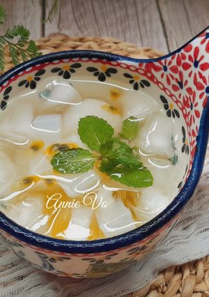 Hình của món Nước chanh dây thạch dừa.