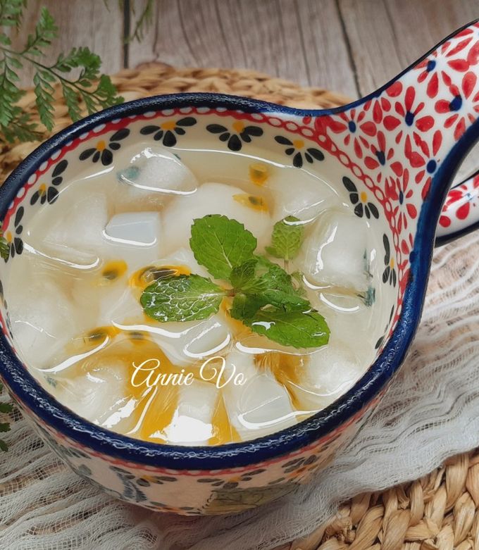 Hình của món Nước chanh dây thạch dừa.