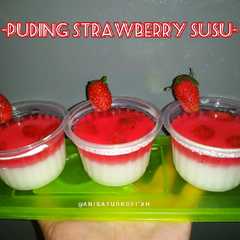 Olahan Strawberry~Puding Strawberry Susu রেসিপির প্রধান ছবি