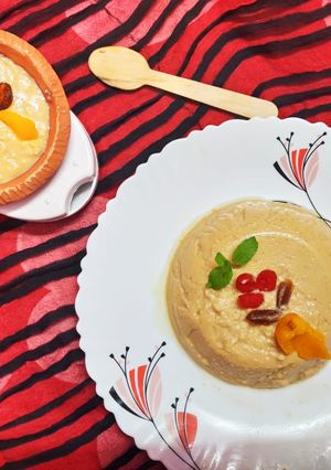 A picture of Steamed Mango Curd.