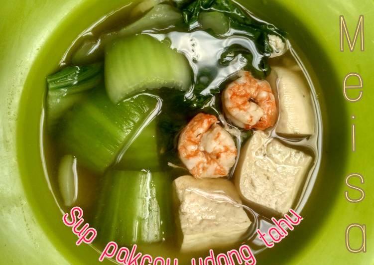 Sup pakcoy udang tahu
