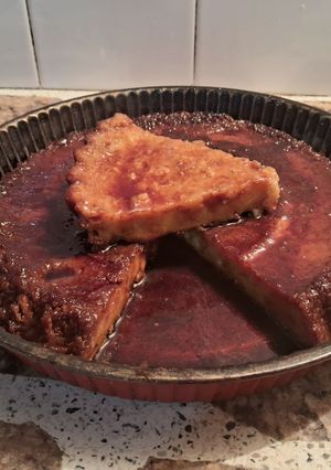 Una foto de Budín de pan reciclado