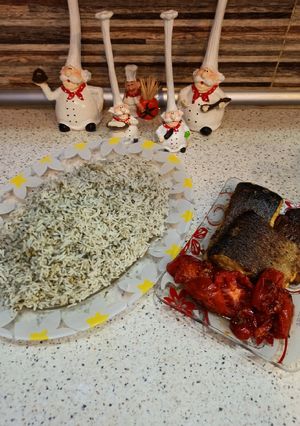 عکسی از دستور سبزی پلو با ماهی