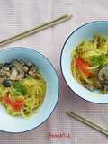 Mie Lobak Ayam Jamur (gluten free, keto friendly)