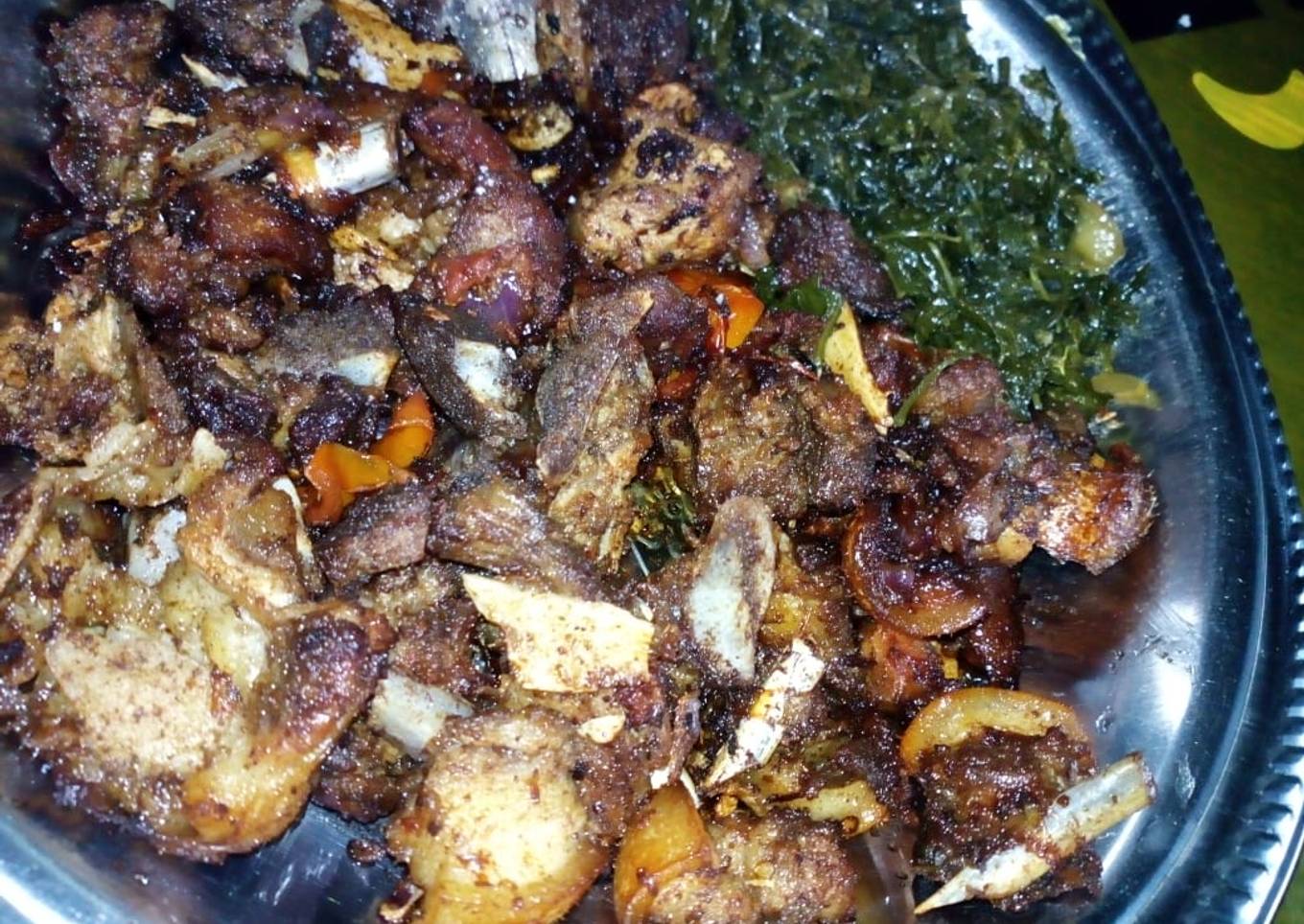 Dry fry pork