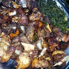 A picture of Dry fry pork.