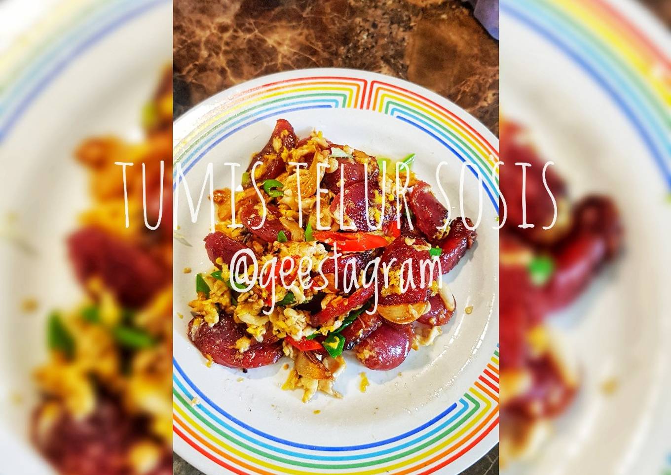 #7 Tumis Telur Sosis Babi Titiles Bali (non halal)