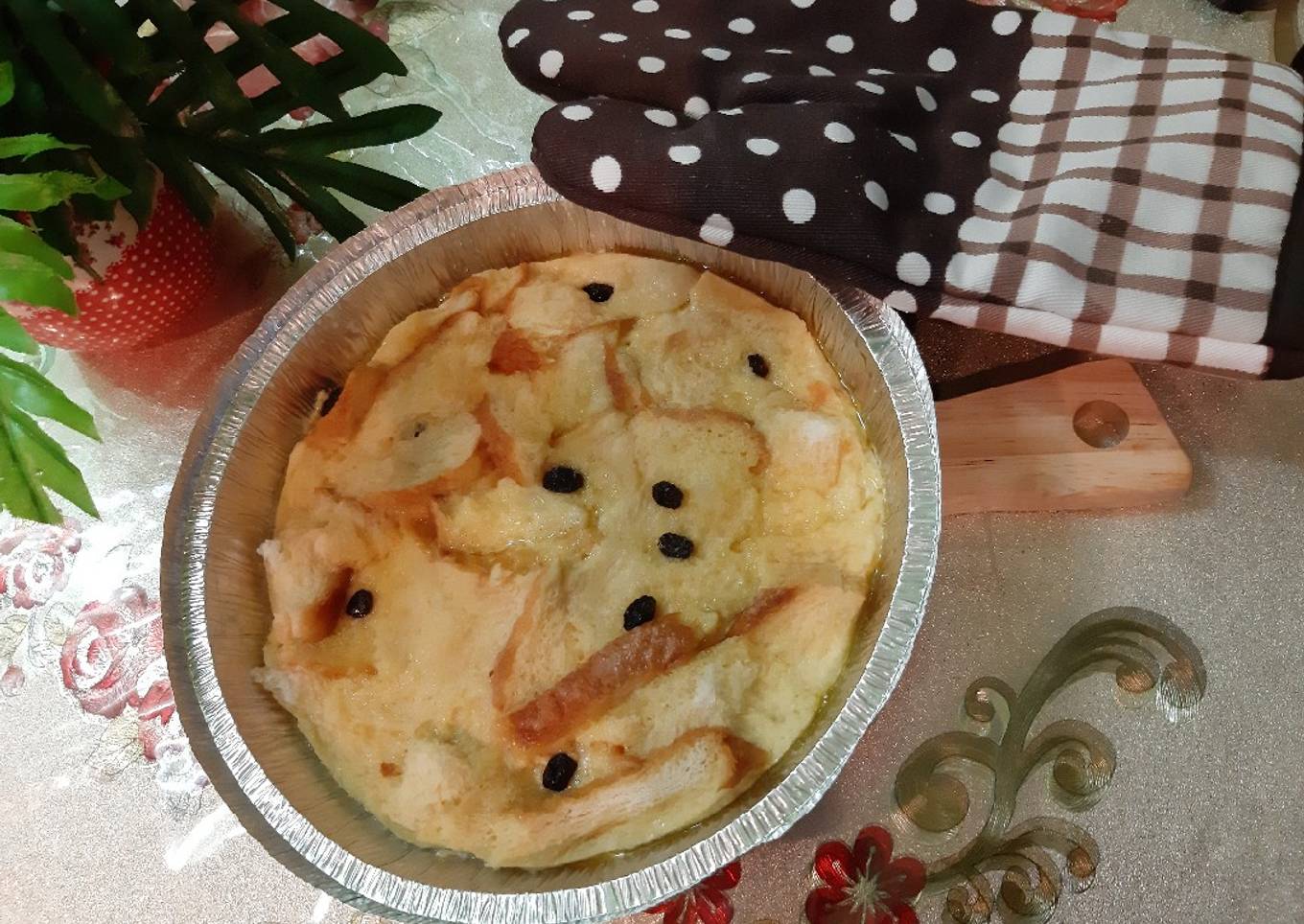 Puding Roti Microwave