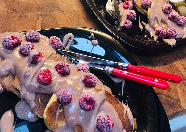 Csokis-málnás amerikai protein palacsinta