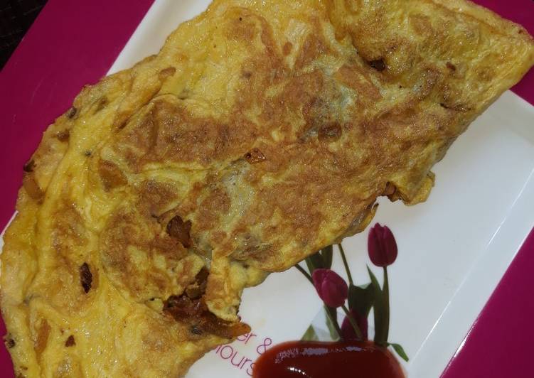 Recipe of Super Quick Homemade Inda na puda (stuff egg omelette)
