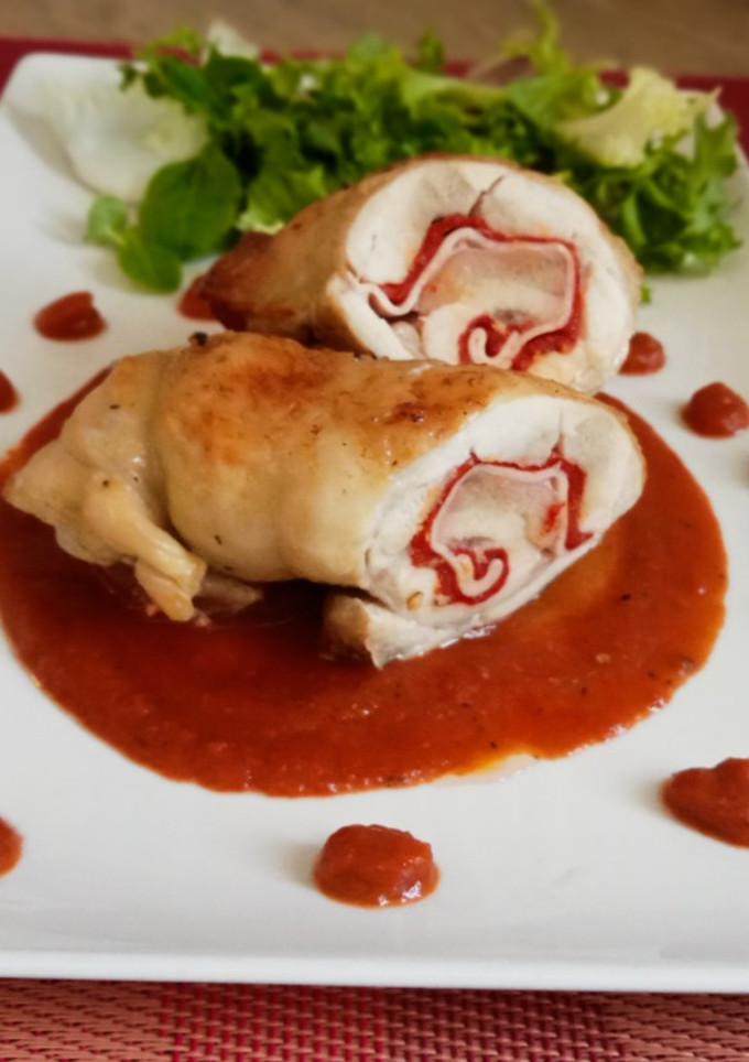 Una foto de Muslos de pollo rellenos para esta fiesta