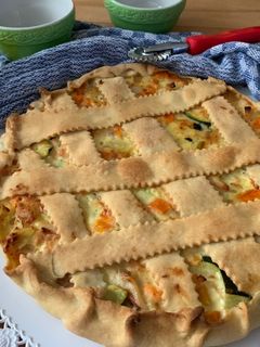 Foto di Quiche all’olio con ripieno di mare e verdure