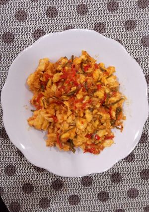 Foto resep Orak arik telur saus pedas gurih