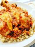 Couscous con pollo in umido e verdure