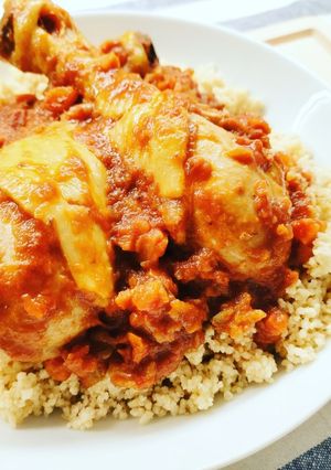 Foto di Couscous con pollo in umido e verdure
