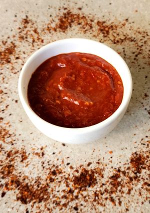Una foto de 💥🌶️Salsa picante casera con chile cayena 🌶️💥