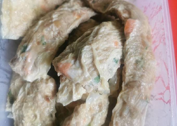 Lumpia ayam kulit tahu - Hekeng kukus minim tepung