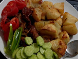 Fried liver and potatoes
