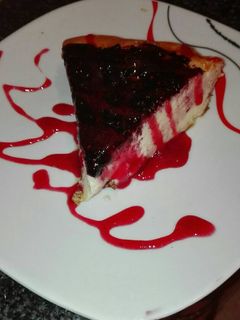 Una foto de Tarta de queso con mermelada casera de Moras silvestre