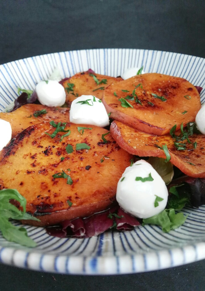 Una foto de Ensalada de boniato glaseado con naranja