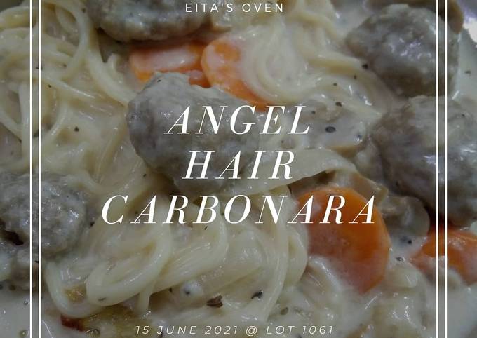 Resipi Angel Hair Carbonara Dengan Sos Prego Oleh Eita Deen Cookpad