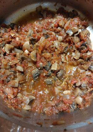 Una foto de Salsa de champiñones y tomate para pasta