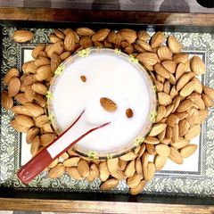 A picture of Badam soup.
