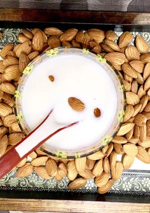 A picture of Badam soup.