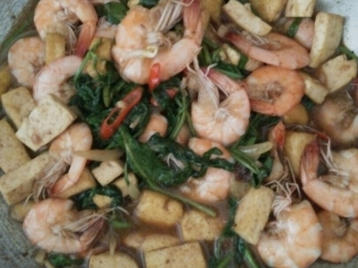 Resep Tumis udang tahu kangkung teriyaki yang Bisa Manjain Lidah