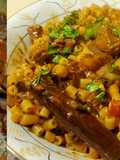 المكرونة الجارية (المبكبكة) المشهورة عند البدو والليبيين🥘 احلى اكله فى الشتاء