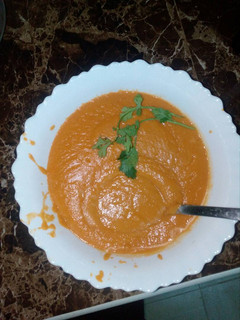 A picture of Pumkin soup.