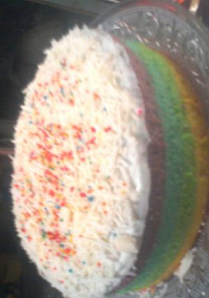 Foto resep Rainbow cake santan kukus