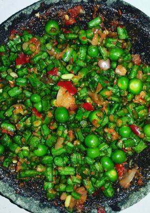 Foto resep Sambal Kencur Kacang Panjang + Leunca
