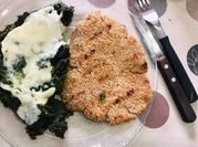 Una foto de milanesa de soja con harina de soja