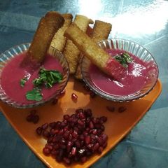 A picture of Beetroot soup.