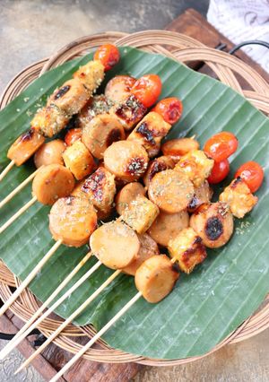 Foto resep Sate Sosis dan Tempe Bakar Madu