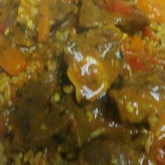 A picture of Curried Goat.