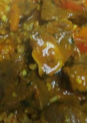 A picture of Curried Goat.