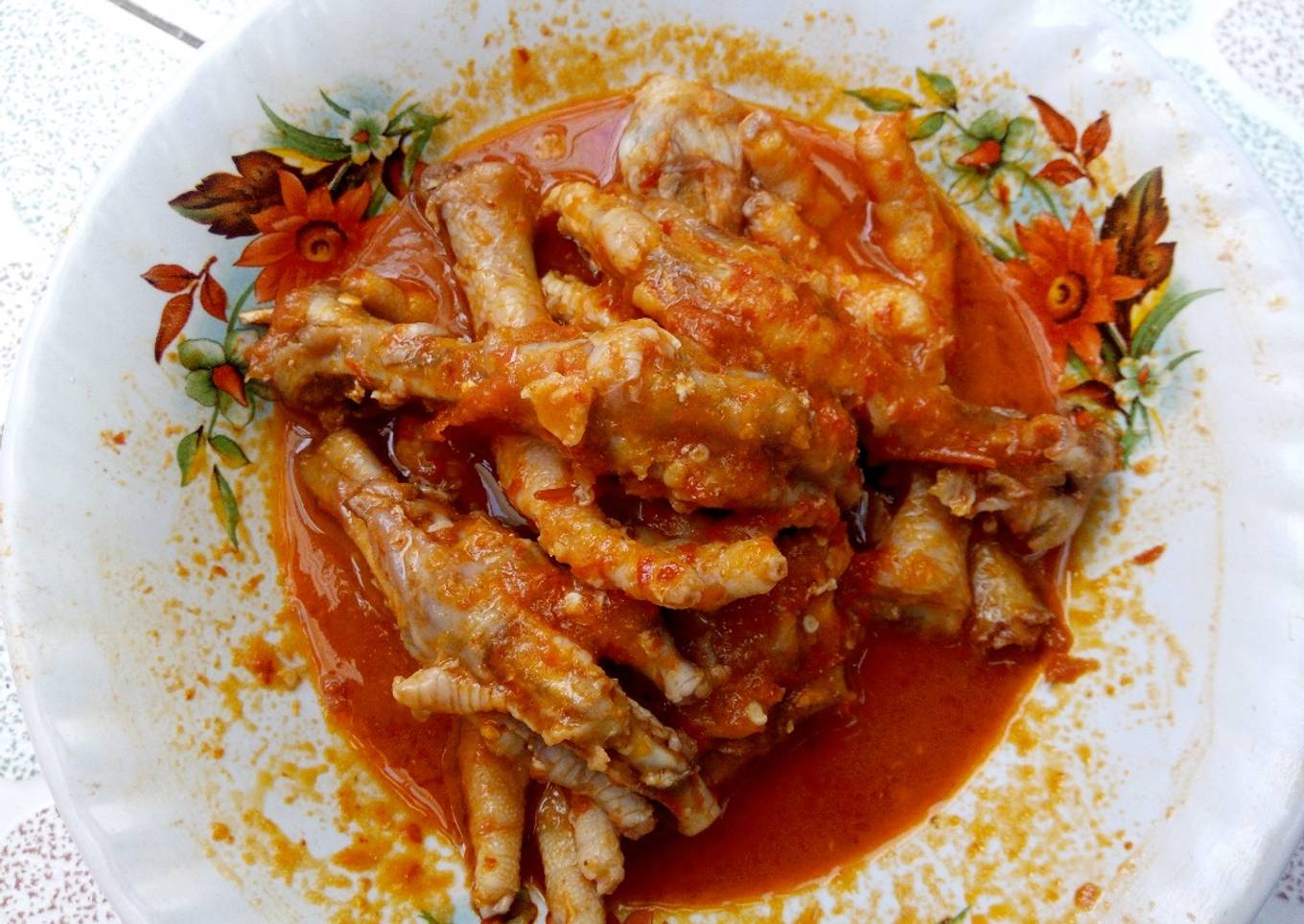 Resep ceker ayam Pedas mudah