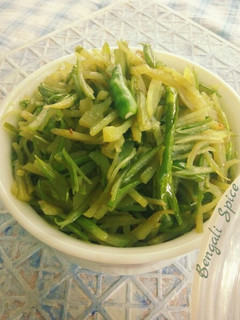 A picture of Bottle Gourd skin fry.