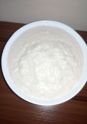 A picture of Rice pudding (kunun shinkafa).