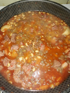 Una foto de Guiso de lentejas con porotos de soja