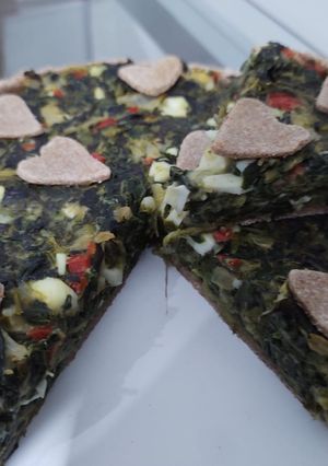Una foto de Tarta de acelga con masa integral